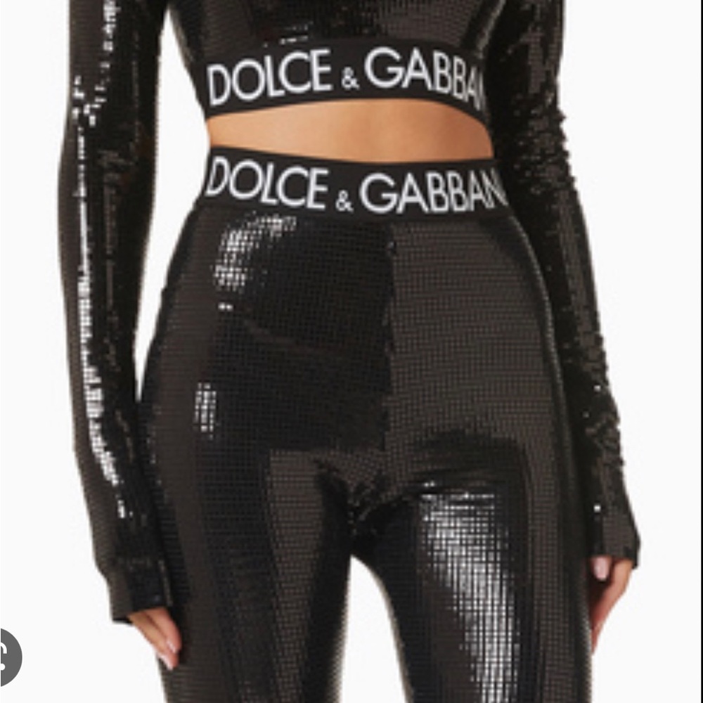 Dolce and Gabbana sequin embellished leggings